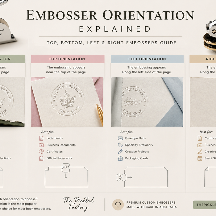 Embosser Orientation Explained. Top, Bottom, Left & Right Embossers