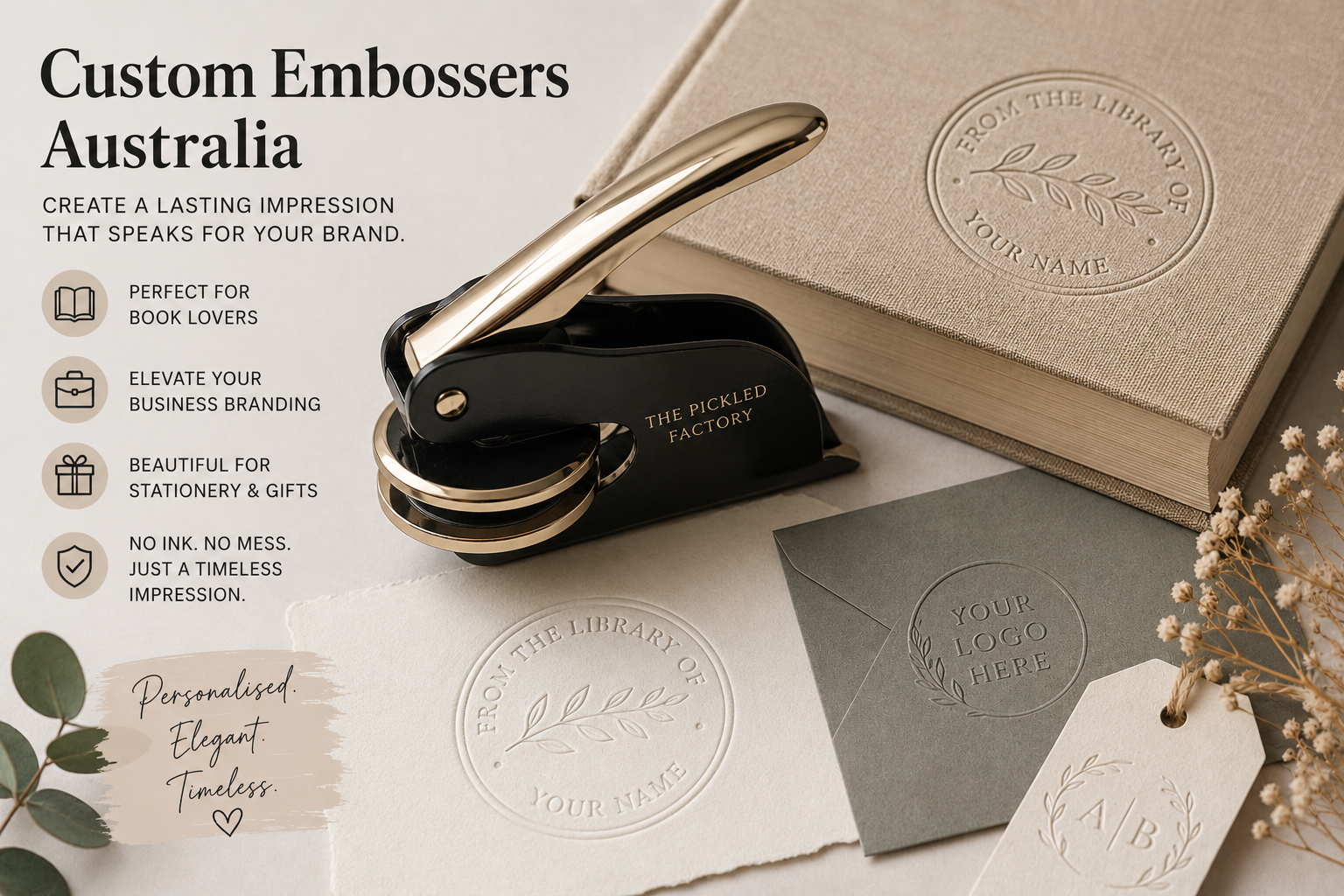 Custom Embossers Australia. Why Book Lovers, Businesses & Creatives Love Embossing Seals