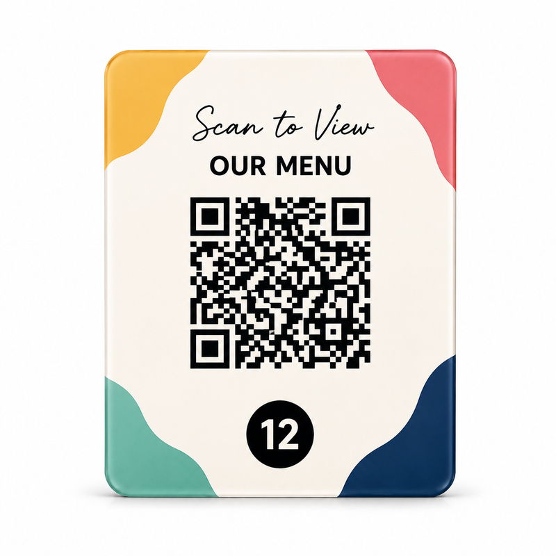 Table QR Code Menu Plaques RECTANGLE