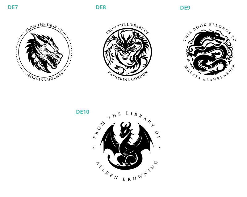 Dragon Custom Library Book Embosser Collection