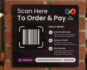 Scan to Order & Pay Signs – Custom UV Printed Acrylic image 0