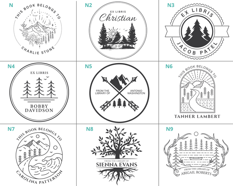 Nature Lover Custom Library Book Embosser