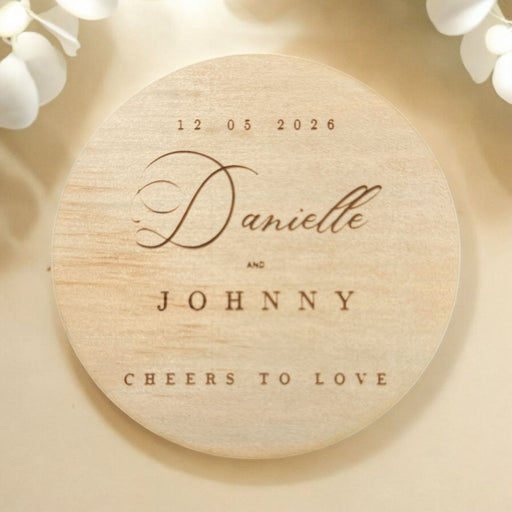 Engraved Wedding Coasters - Wooden or Acrylic image 0
