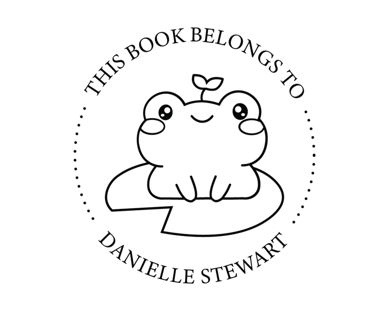 Personalised Animals Custom Name Ex Libris Book Stamp - ABC-15