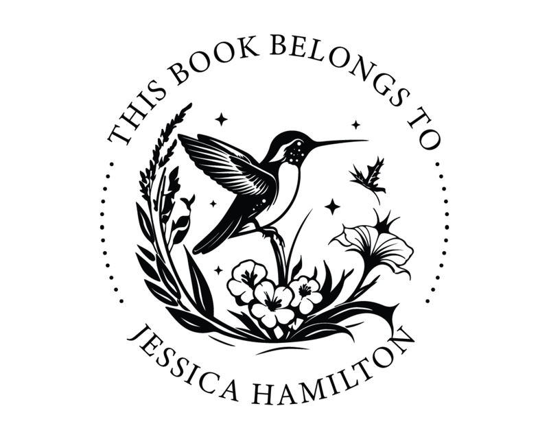Personalised Birds Custom Name Ex Libris Book Stamp - ABC-21