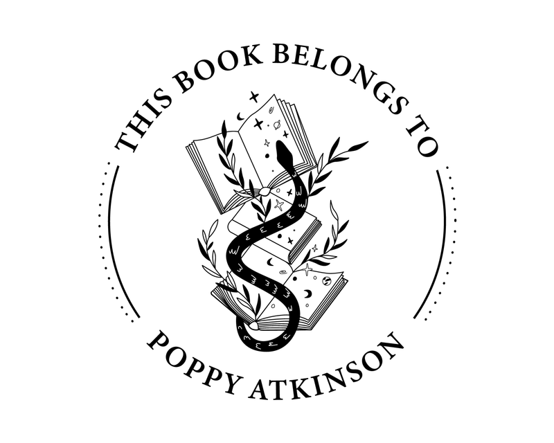 Personalised Animals Custom Name Ex Libris Book Stamp - ABC-78