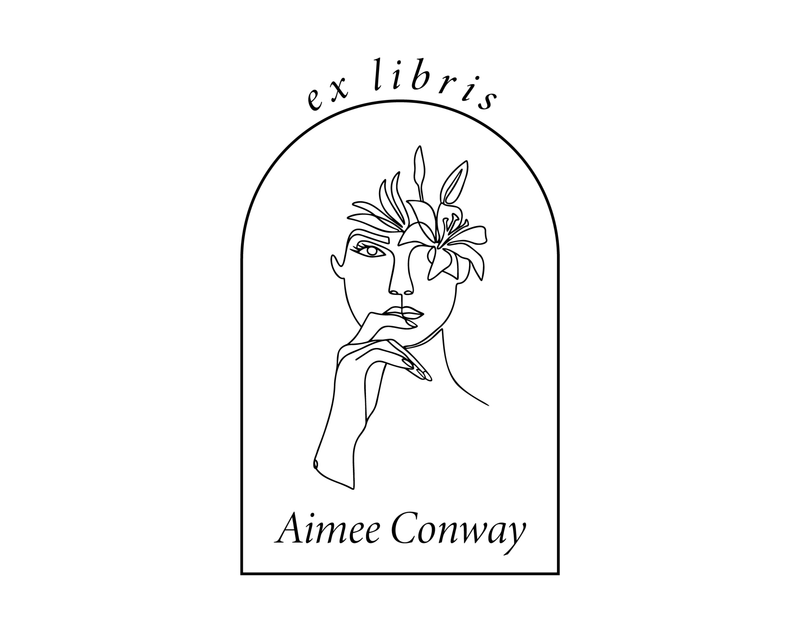 Personalised Girl Custom Name Ex Libris Book Stamp - ABC-84