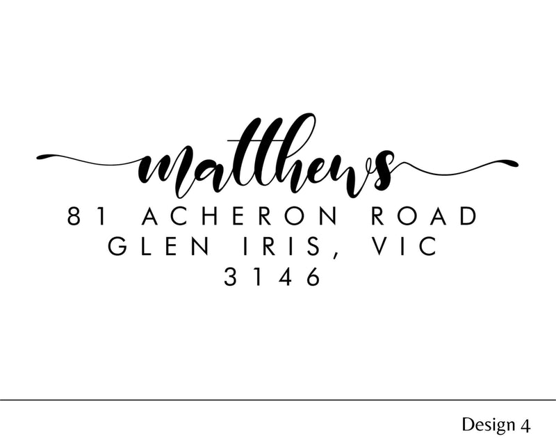 Custom Personalised Return Address Stamp