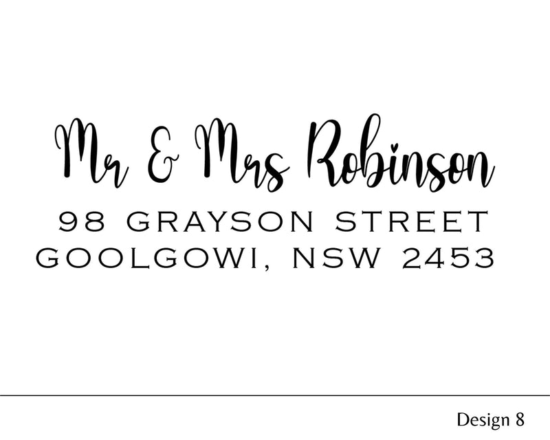 Custom Personalised Return Address Stamp
