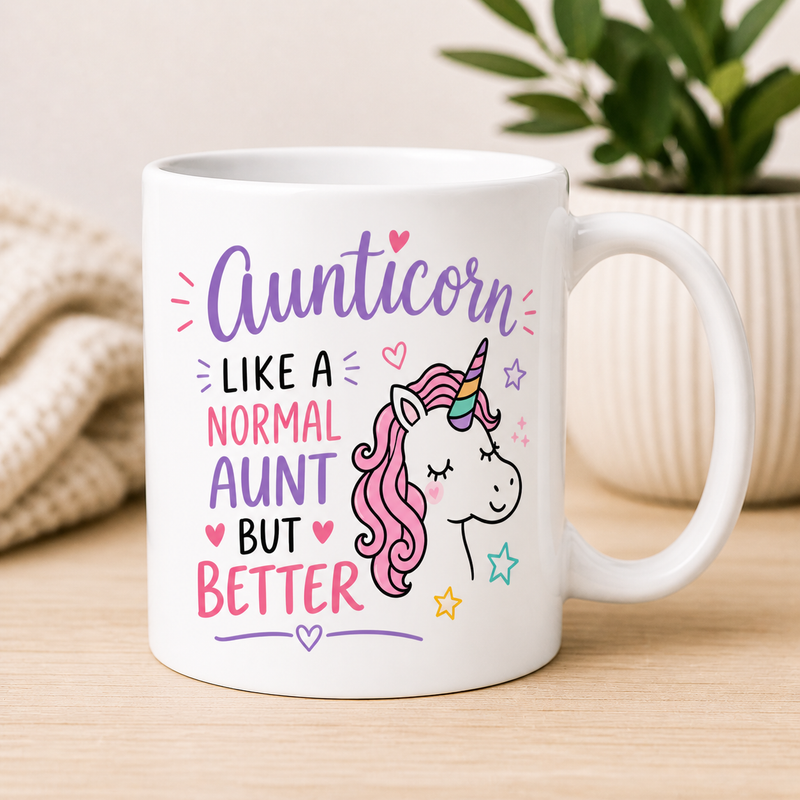 Aunticorn White Coffee Mug