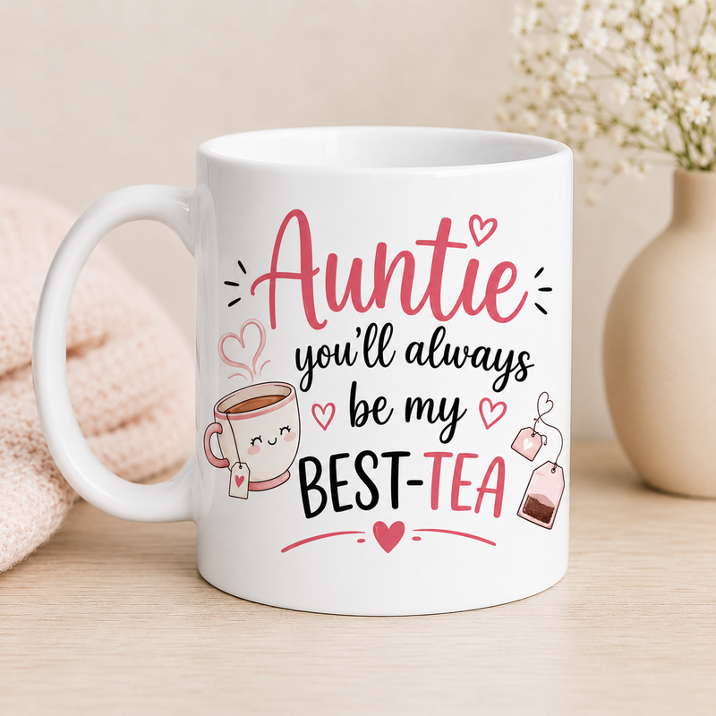 Auntie You'll Always Be My Best Tea White Coffee Mug