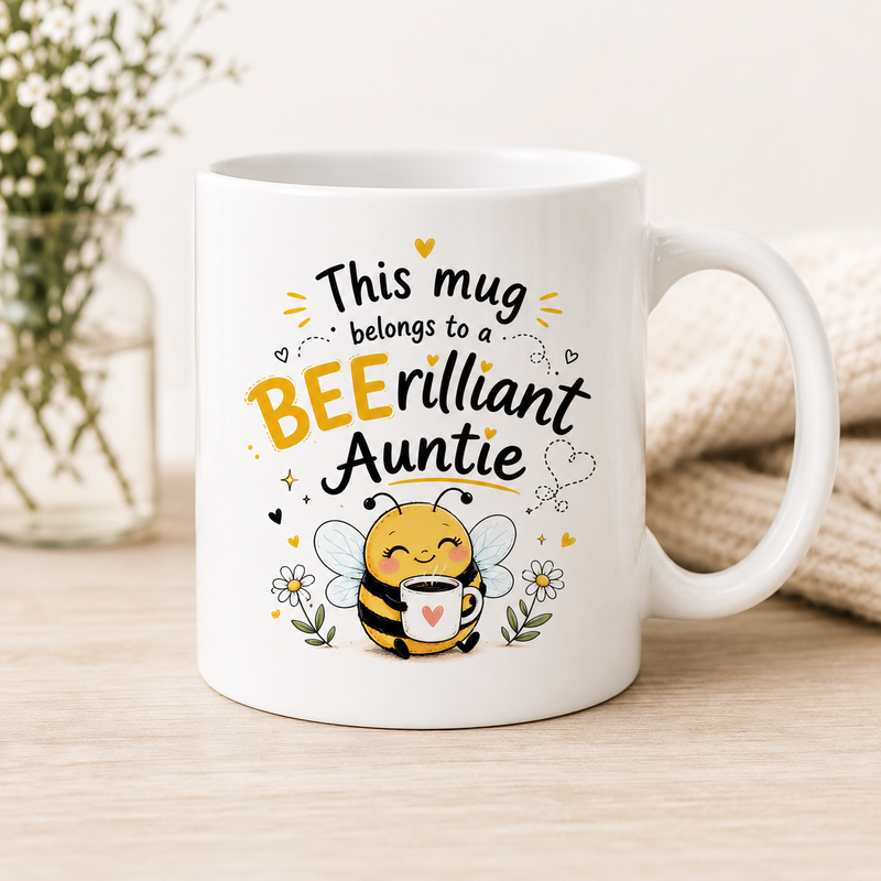 BEErilliant Auntie White Coffee Mug
