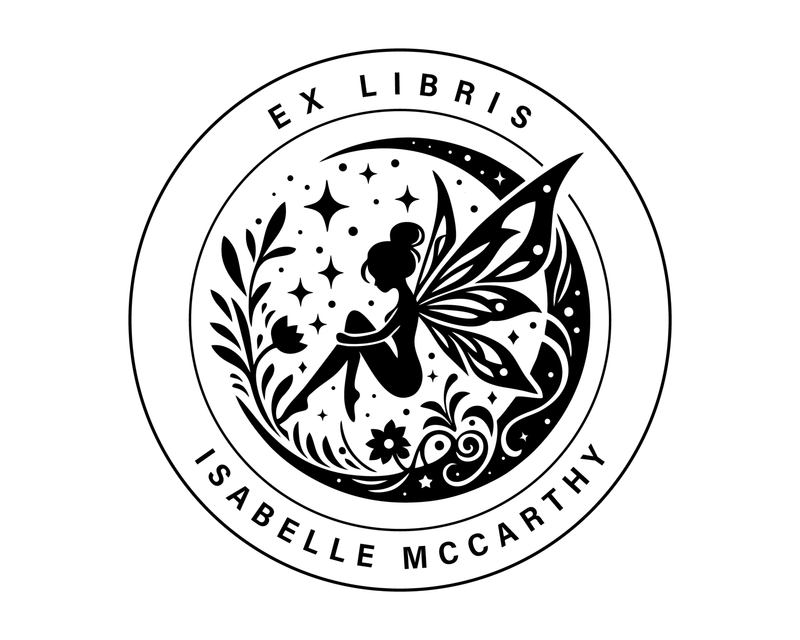 Personalised Fairy Custom Name Ex Libris Book Stamp - BS13