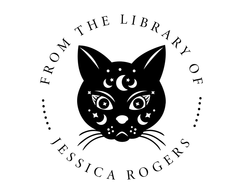 Personalised Cat Custom Name Ex Libris Book Stamp - BS22