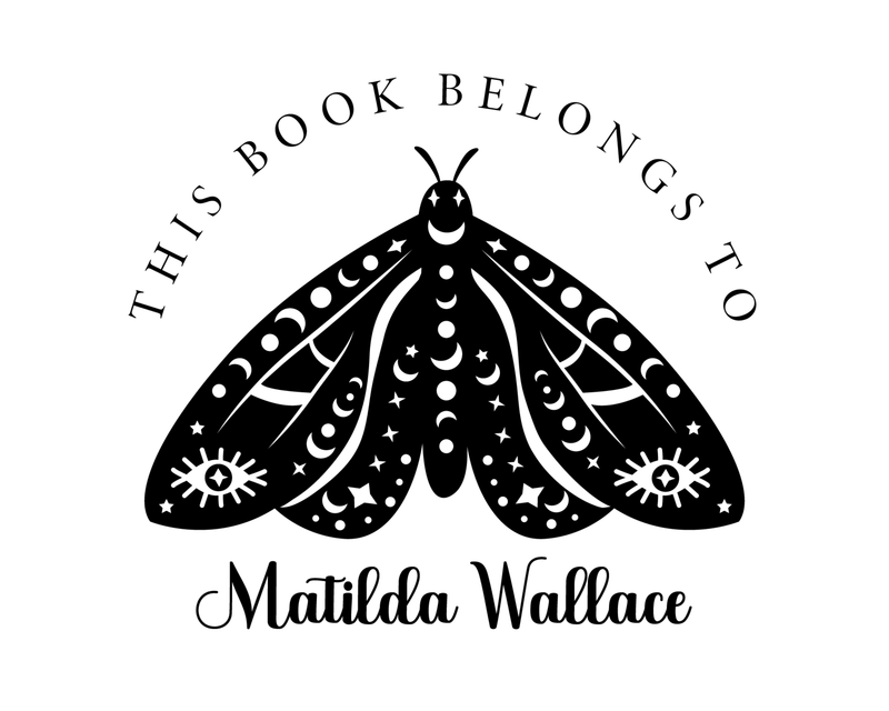 Personalised Butterfly Custom Name Ex Libris Book Stamp - BS23