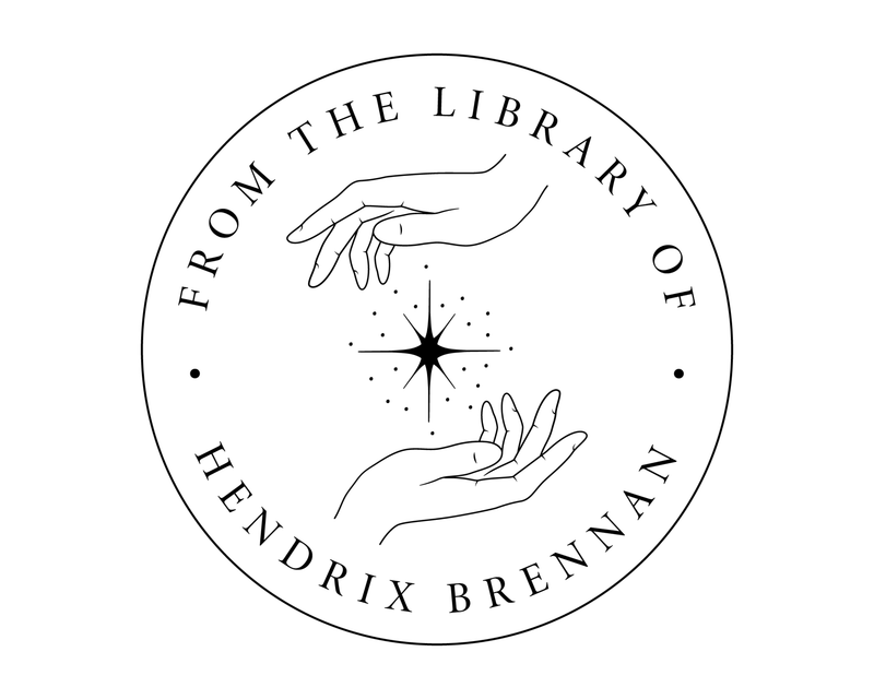 Personalised Celestial Custom Name Ex Libris Book Stamp - BS6