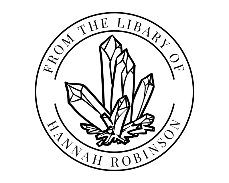 Personalised Crystal Custom Name Ex Libris Book Stamp - Crystal