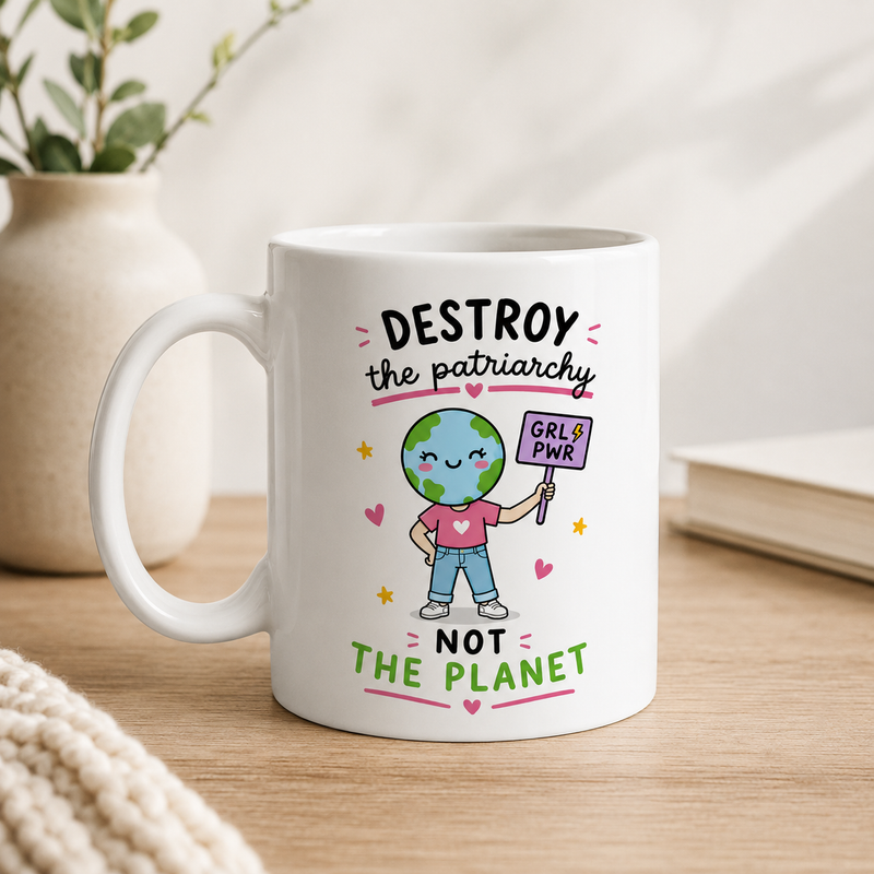 Destroy The Patriarchy White Coffee Mug