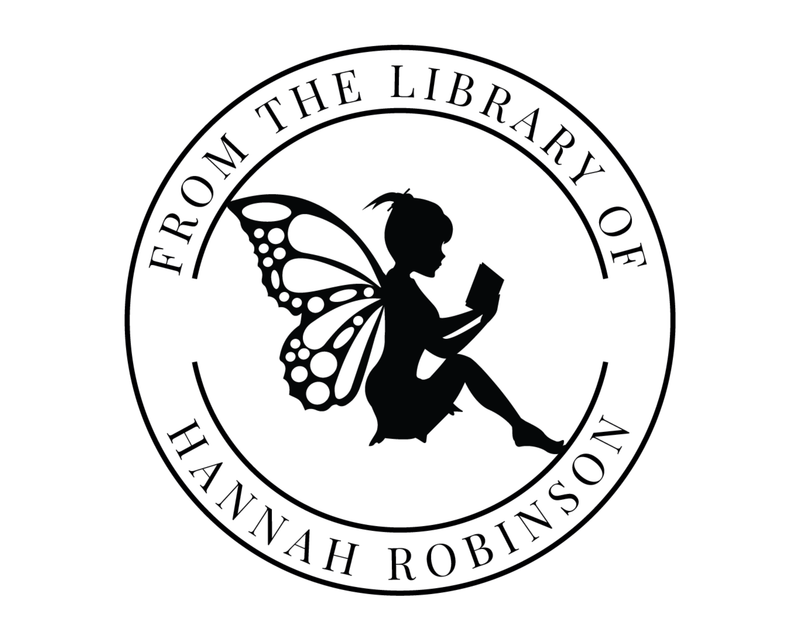 Personalised Fairy Custom Name Ex Libris Book Stamp - FairyM2