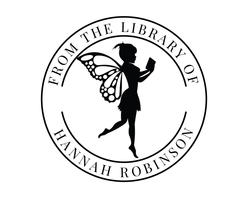 Personalised Fairy Custom Name Ex Libris Book Stamp - FairyM7
