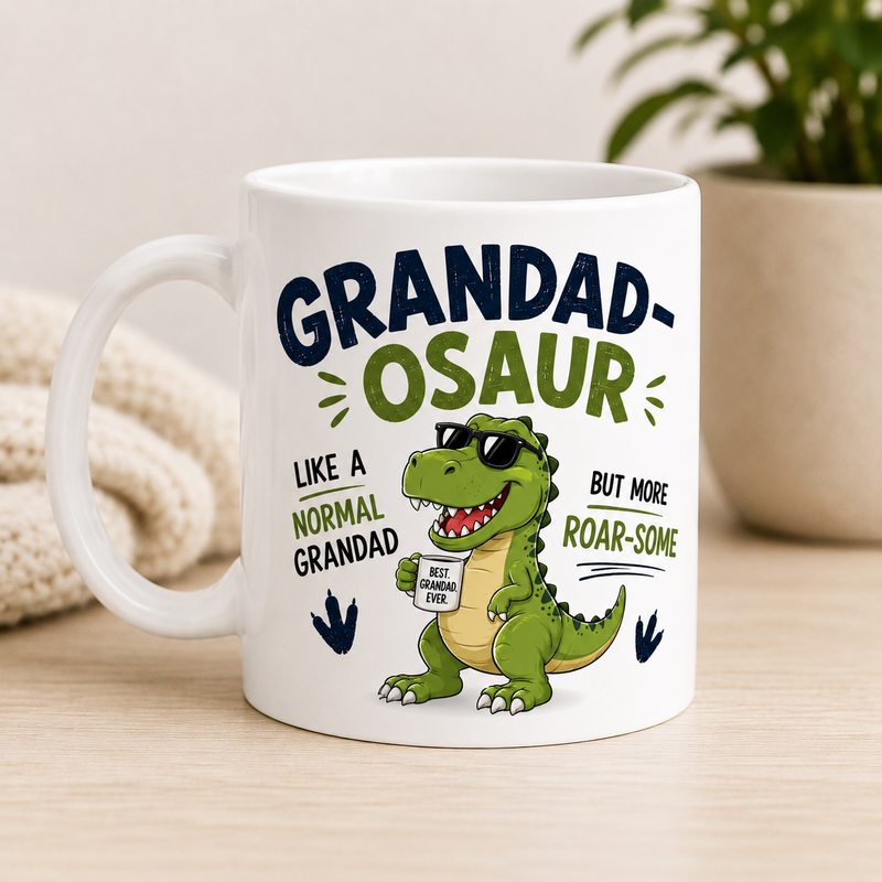 Grandad-Osaur White Coffee Mug