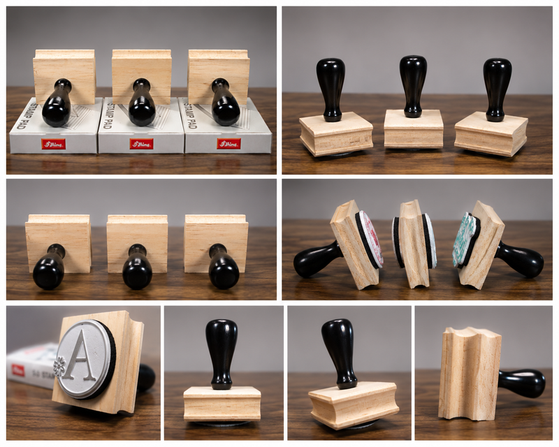 Custom Wood Handle Logo Stamp | Upload