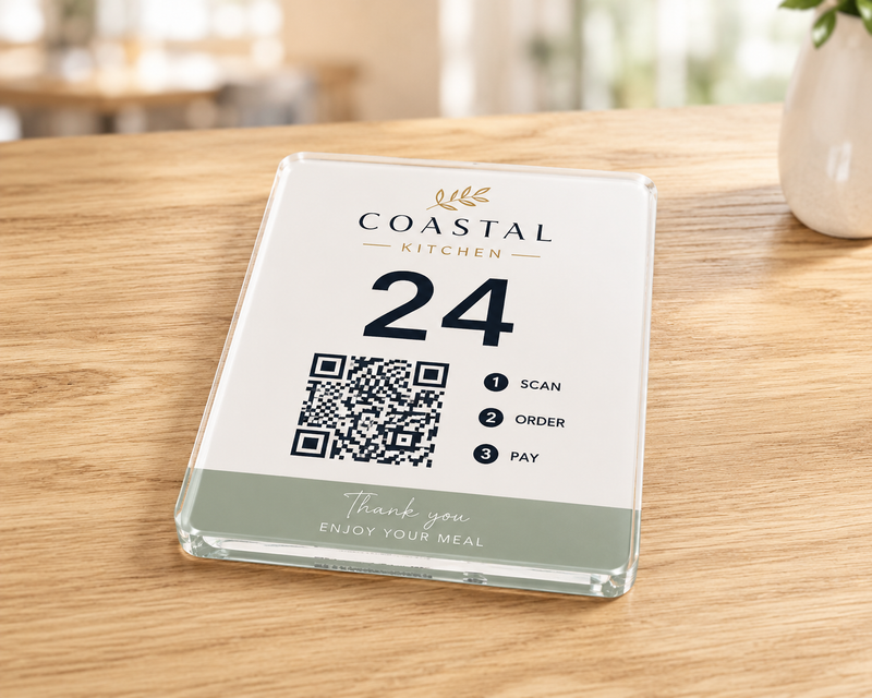 Table QR Code Menu Plaques RECTANGLE