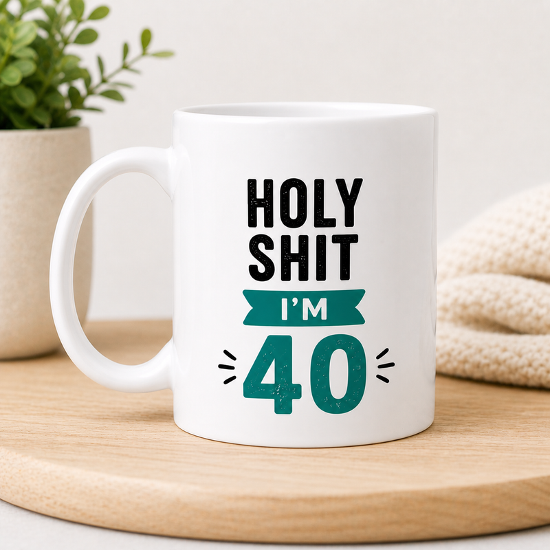 I'm 40 White Coffee Mug