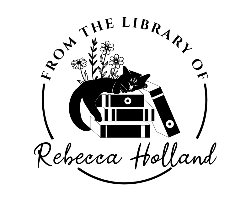 Personalised Cat Custom Name Ex Libris Book Stamp - JB-Cat15