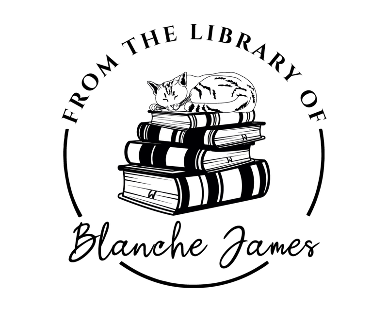 Personalised Cat Custom Name Ex Libris Book Stamp - JB-Cat3