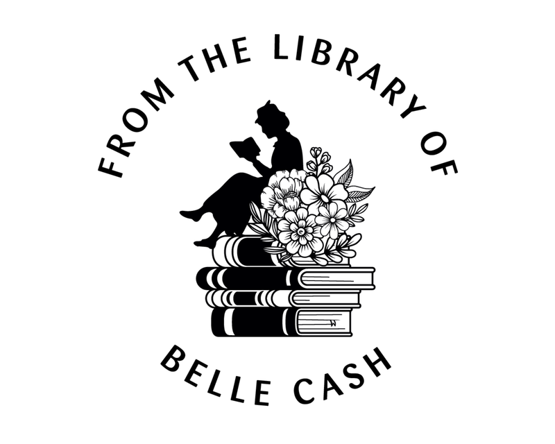Personalised Girl Custom Name Ex Libris Book Stamp - JB-Floral6
