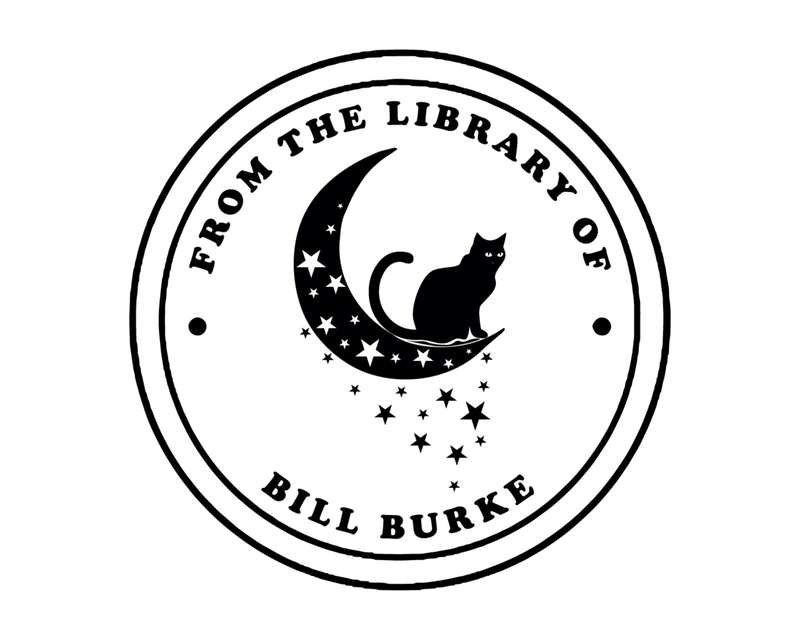 Personalised Cat Custom Name Ex Libris Book Stamp - JB-Moon7