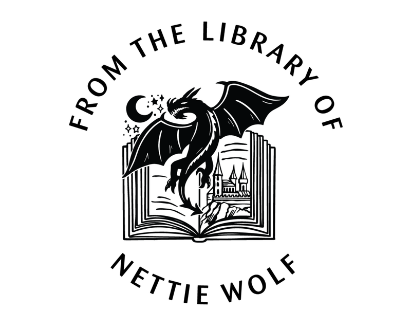 Personalised Dragon Custom Name Ex Libris Book Stamp - JB-Mystical1