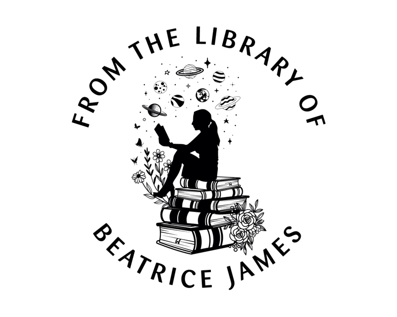 Personalised Girl Custom Name Ex Libris Book Stamp - JB-Planet1