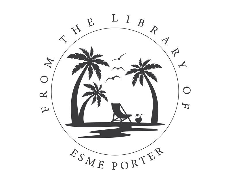 Personalised Beach Custom Name Ex Libris Book Stamp - JL-BEACH15