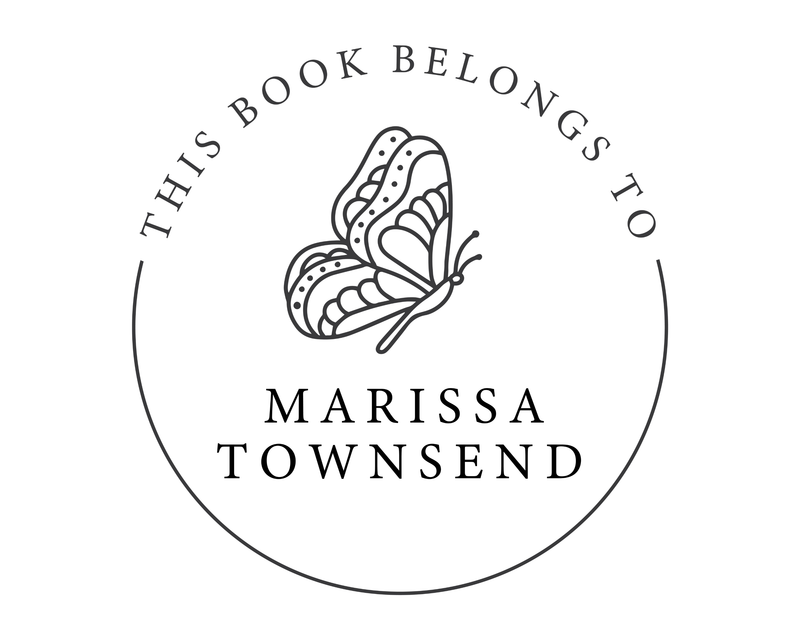 Personalised Butterfly Custom Name Ex Libris Book Stamp - JL-BF10