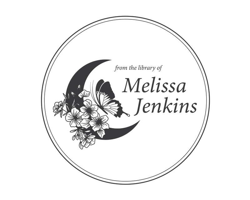 Personalised Butterfly Custom Name Ex Libris Book Stamp - JL-BF1