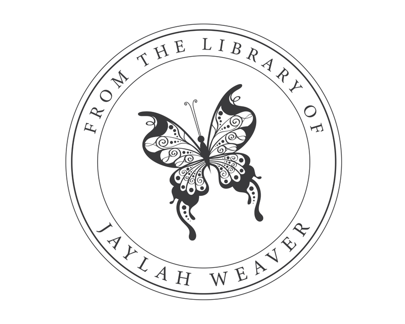 Personalised Butterfly Custom Name Ex Libris Book Stamp - JL-BF4