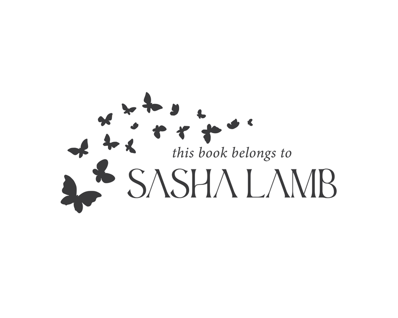 Personalised Butterfly Custom Name Ex Libris Book Stamp - JL-BF5