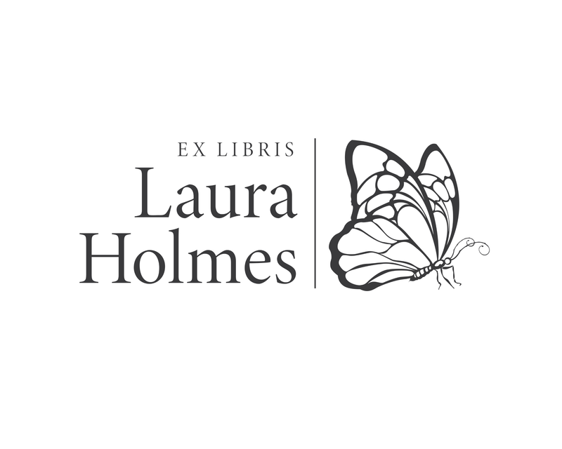 Personalised Butterfly Custom Name Ex Libris Book Stamp - JL-BF7