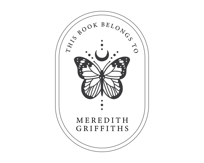 Personalised Butterfly Custom Name Ex Libris Book Stamp - JL-BF8