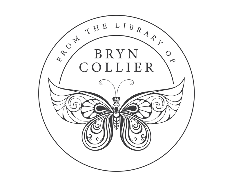 Personalised Butterfly Custom Name Ex Libris Book Stamp - JL-BF9