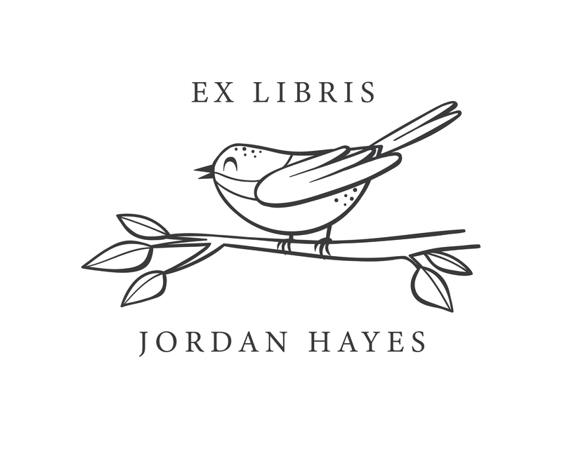 Personalised Birds Custom Name Ex Libris Book Stamp - JL-BIRD10