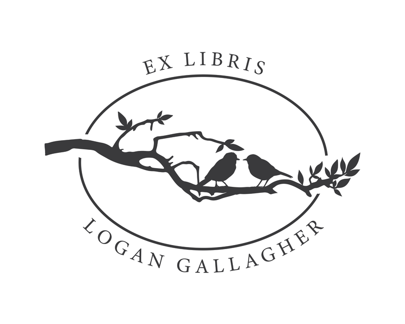 Personalised Birds Custom Name Ex Libris Book Stamp - JL-BIRD6