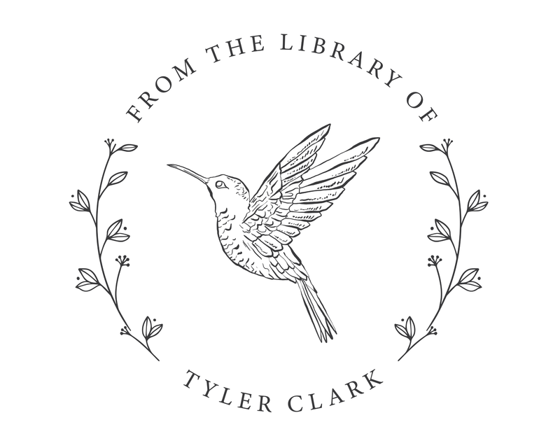 Personalised Birds Custom Name Ex Libris Book Stamp - JL-BIRD9