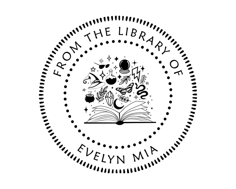 Personalised Halloween Custom Name Ex Libris Book Stamp - JL-Book23