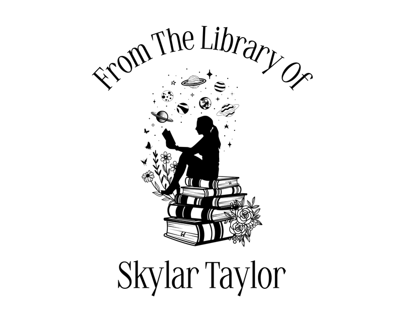 Personalised Girl Custom Name Ex Libris Book Stamp - JL-Book54