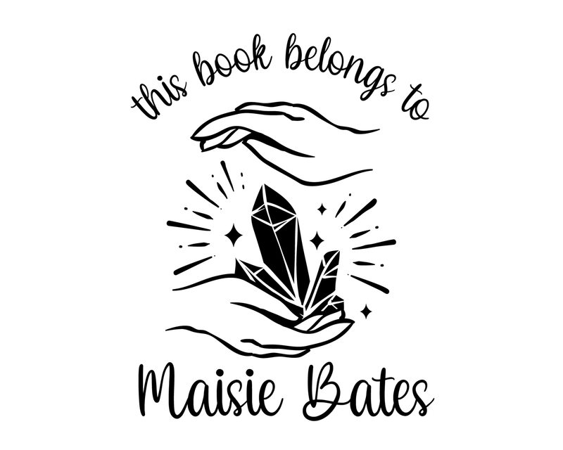 Personalised Crystal Custom Name Ex Libris Book Stamp - JL-Celestial19