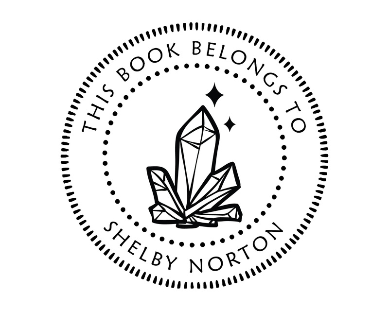 Personalised Crystal Custom Name Ex Libris Book Stamp - JL-Celestial22