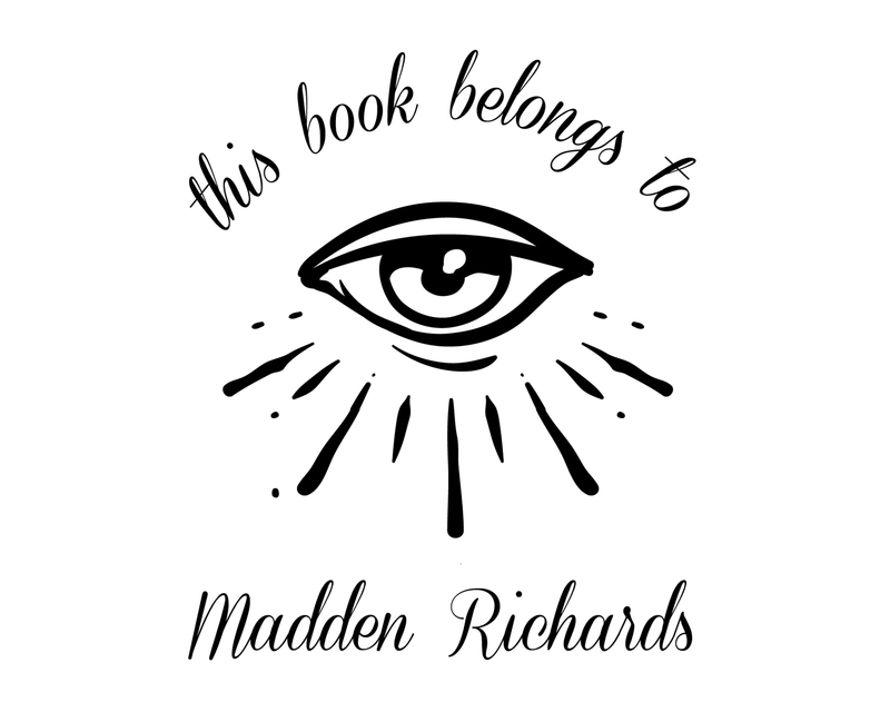 Personalised Celestial Custom Name Ex Libris Book Stamp - JL-Celestial35